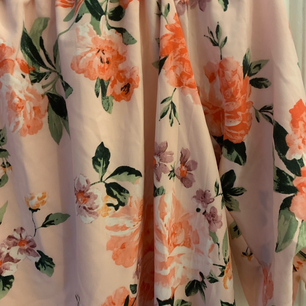 Pink Blush maternity off shoulder floral dress - Picture 3 of 6